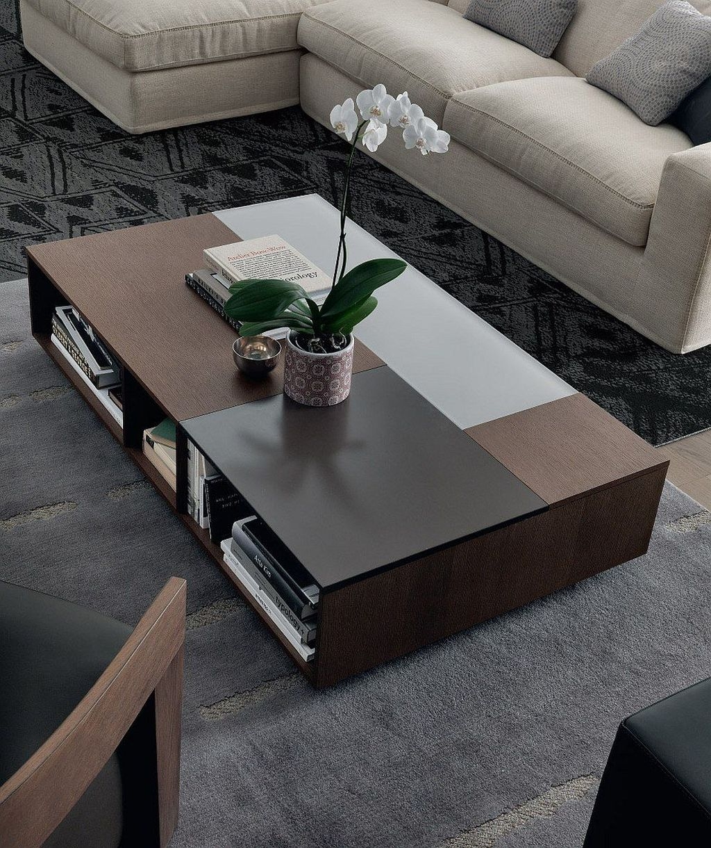 50 Popular Modern Coffee Table Ideas for Living Room - SWEETYHOMEE