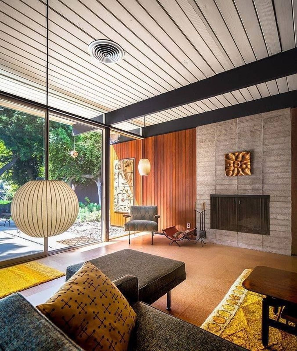 Stunning Modern Mid Century Living Room Design SWEETYHOMEE