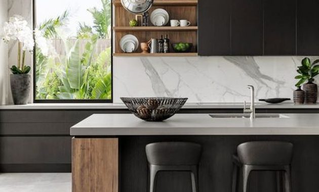 Black Kitchen Design Ideas With White Color Accent 17