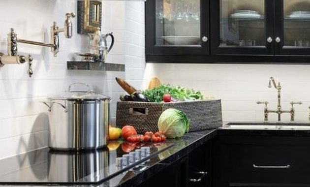 Black Kitchen Design Ideas With White Color Accent 22