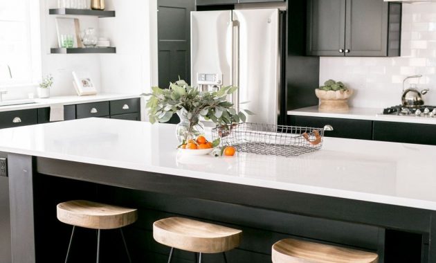Black Kitchen Design Ideas With White Color Accent 29