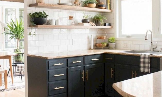 Black Kitchen Design Ideas With White Color Accent 45