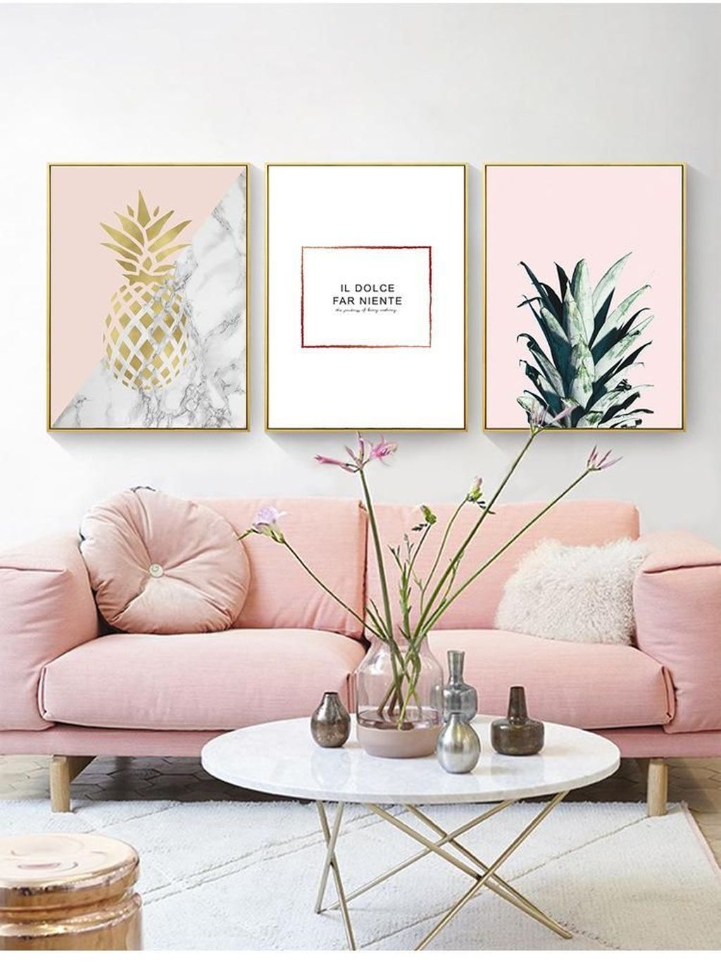 Lovely Pink Living Room Decor Ideas 38