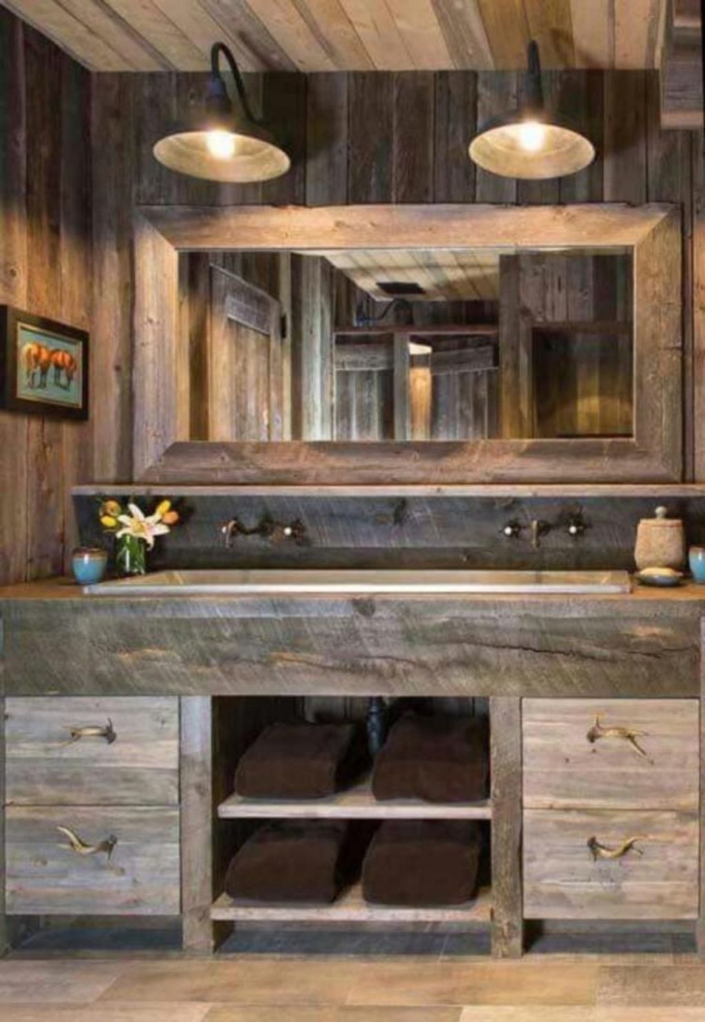 50 Perfect Rustic Farmhouse Bathroom Design Ideas - SWEETYHOMEE