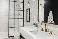 Amazing White Tile Bathroom Design Ideas Looks Elegant 23