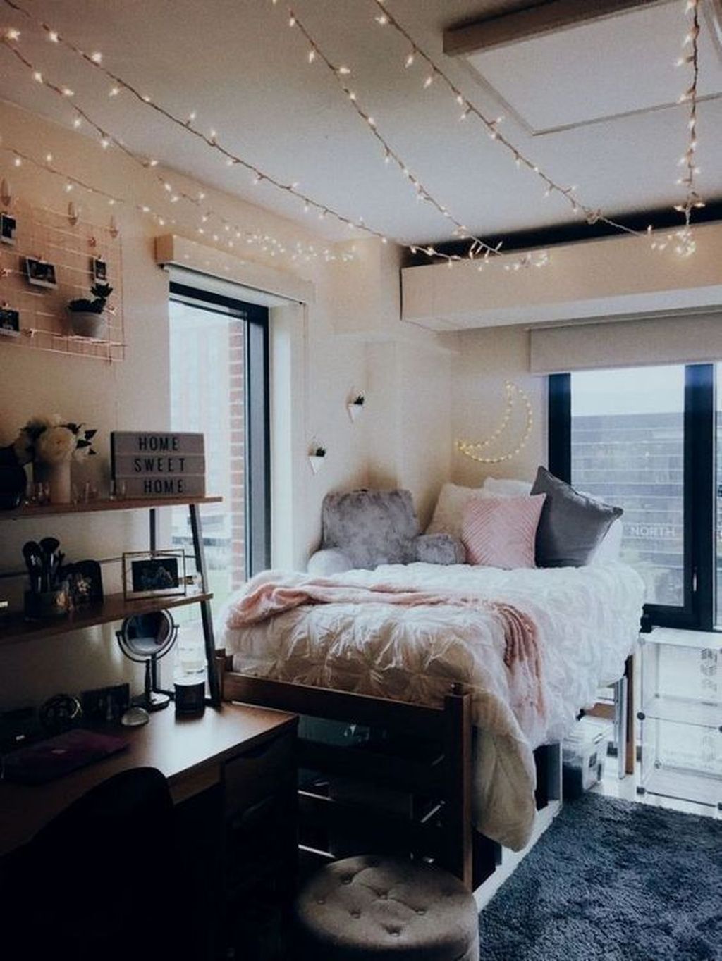 32 Cool Dorm Room Ideas To Maximize Your Space - SWEETYHOMEE