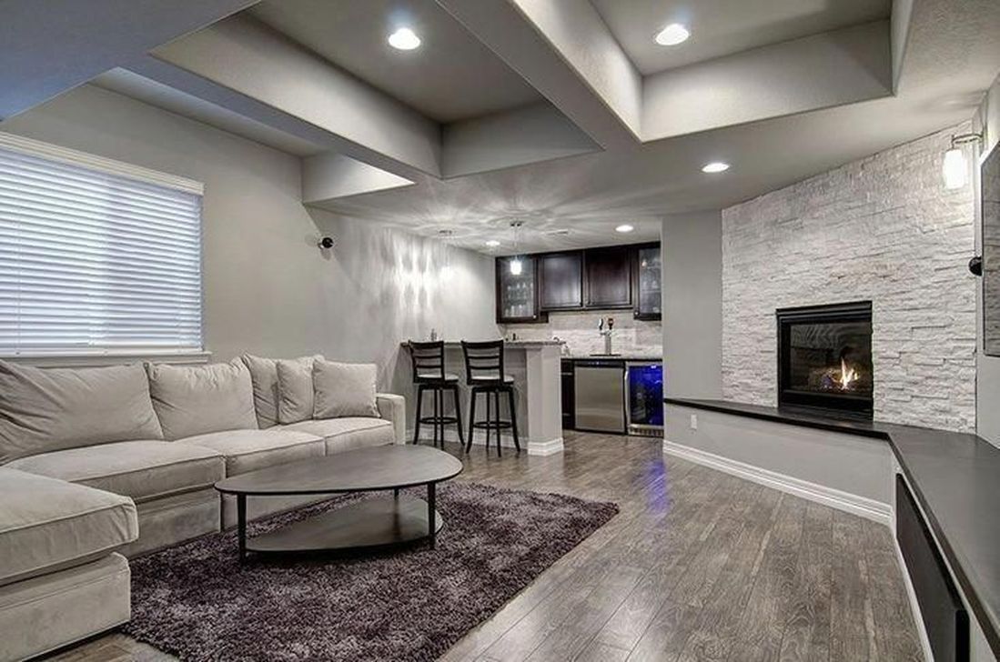 31 Gorgeous Basement Living Room Ideas You Definitely Like - SWEETYHOMEE