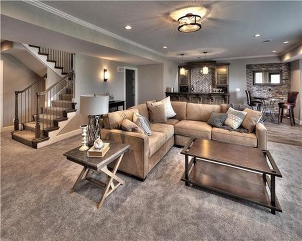 31 Gorgeous Basement Living Room Ideas You Definitely Like SWEETYHOMEE