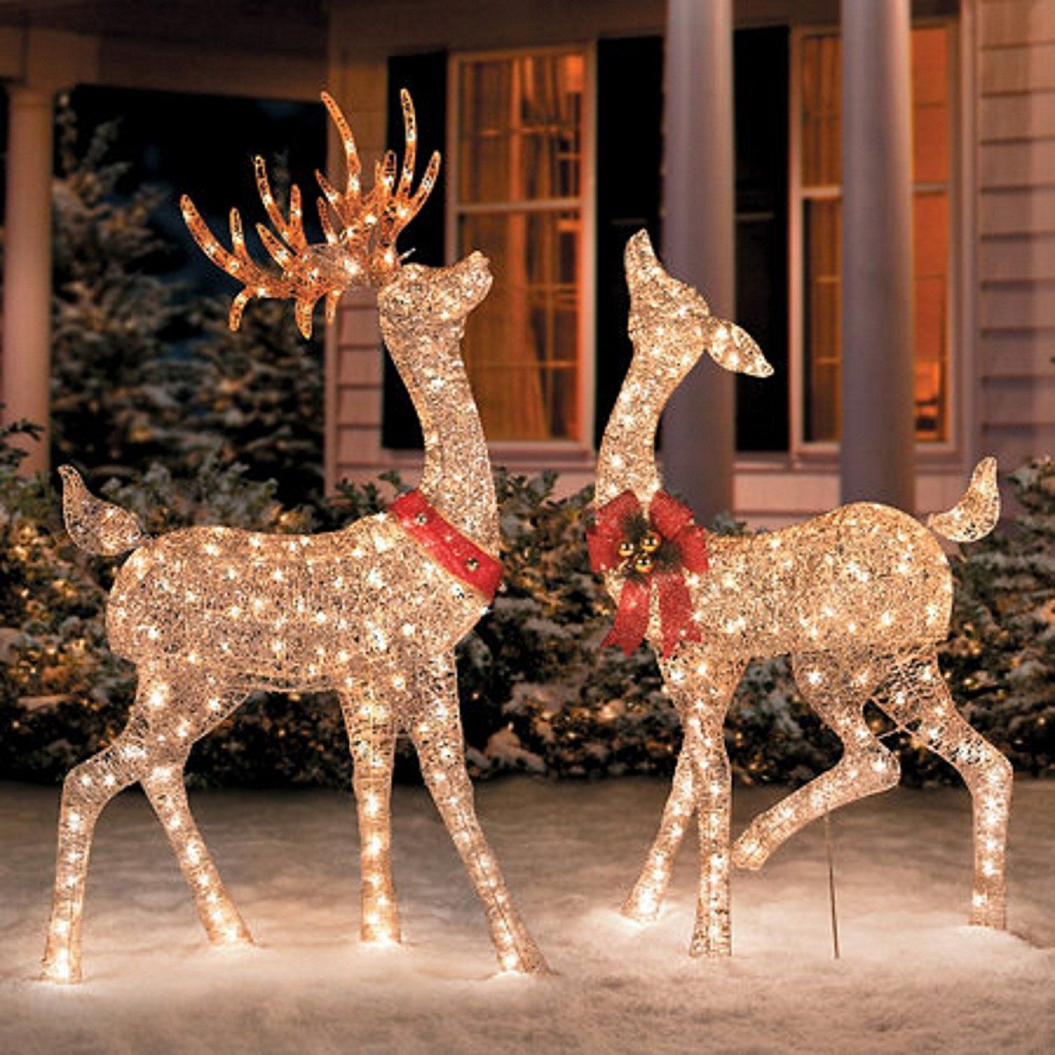 Outdoor Christmas Deer Decorations