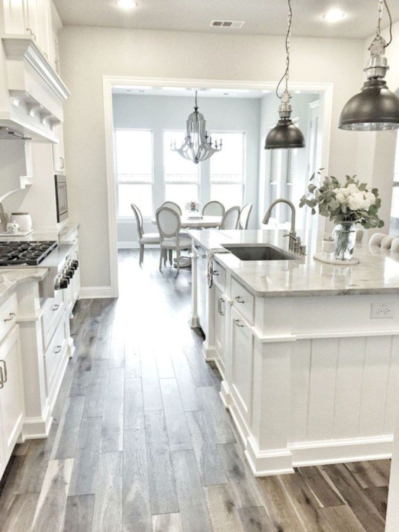 Gray And White Kitchen