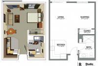 Studio Apartment Floor Plans