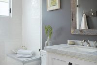 Gray And White Bathroom