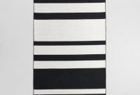 Black And White Striped Outdoor Rug