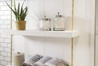 White Bathroom Shelf