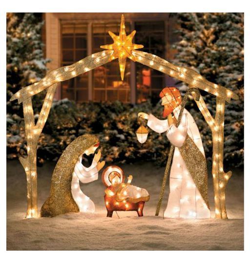Lighted Outdoor Nativity Set