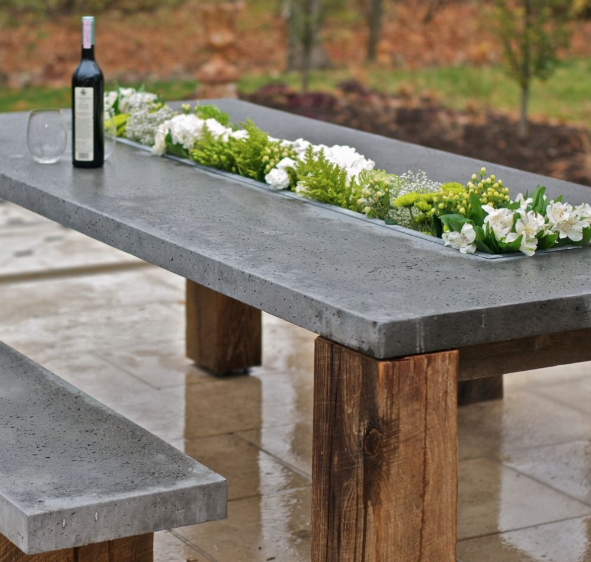 Concrete Outdoor Dining Table